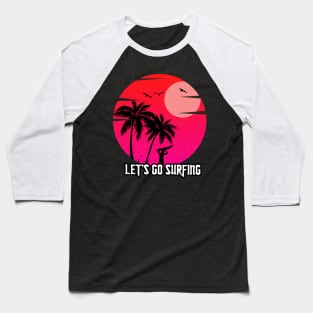 Red Surf Logo Baseball T-Shirt